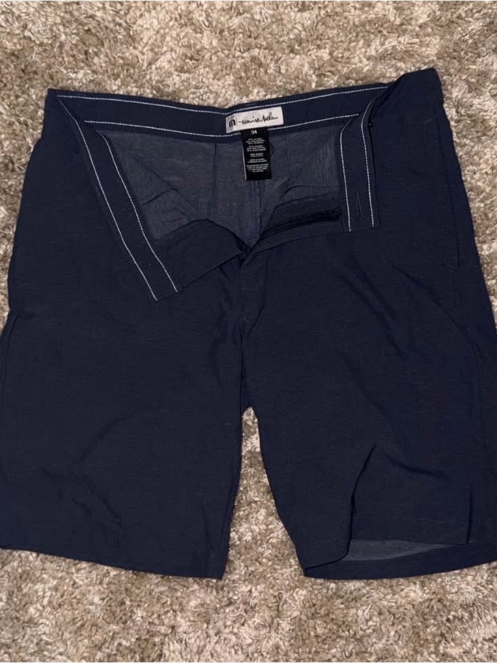 Travis Mathew Men's Navy Blue Performance Shorts